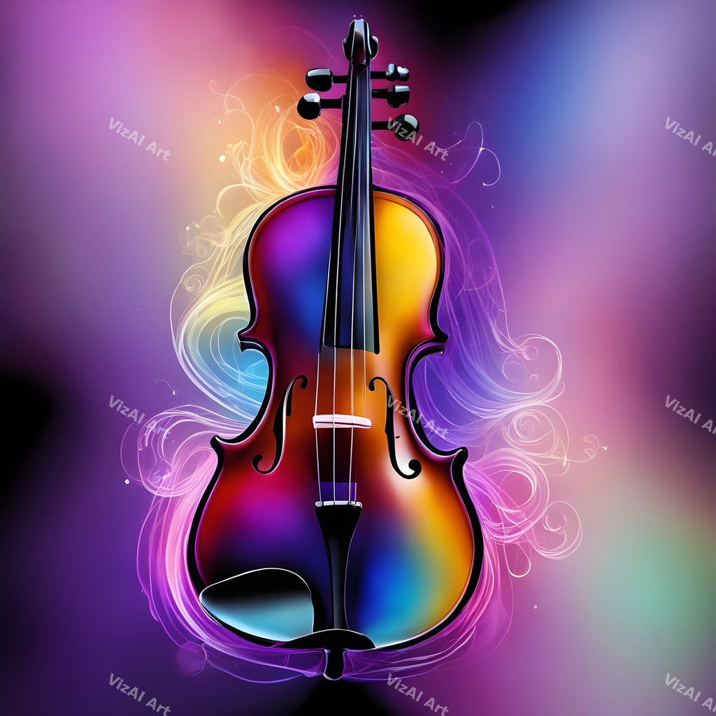 Dreamy Rainbow Violin Art — print 8