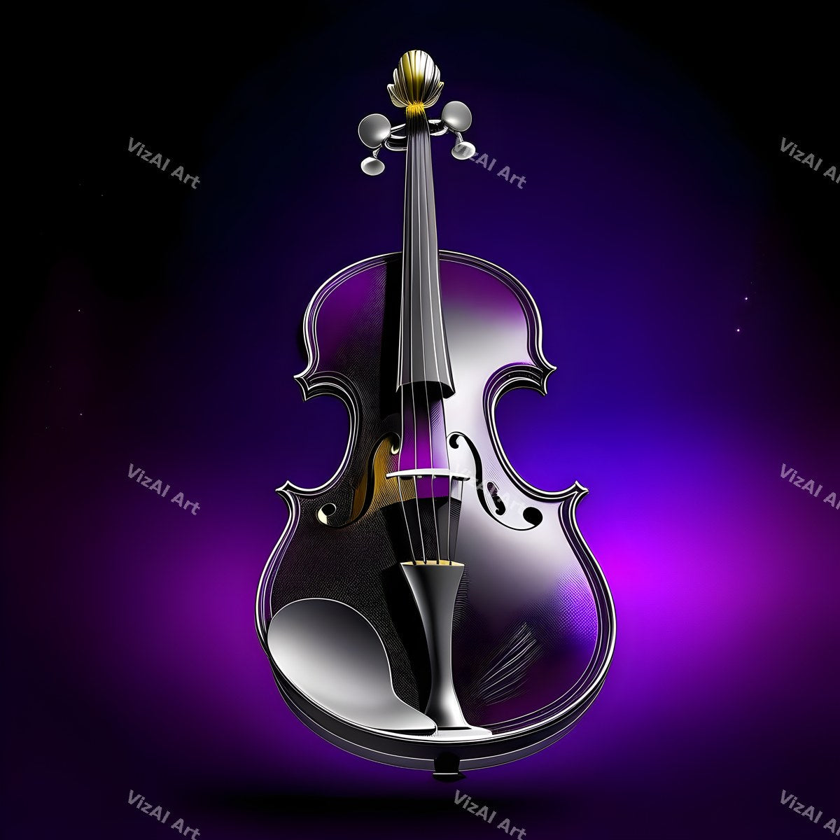 Neon Violin Art — print 4