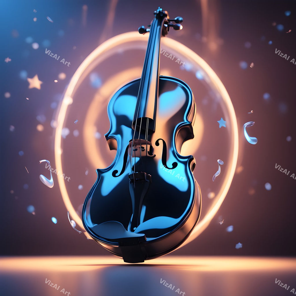 Neon Violin Art — print 7