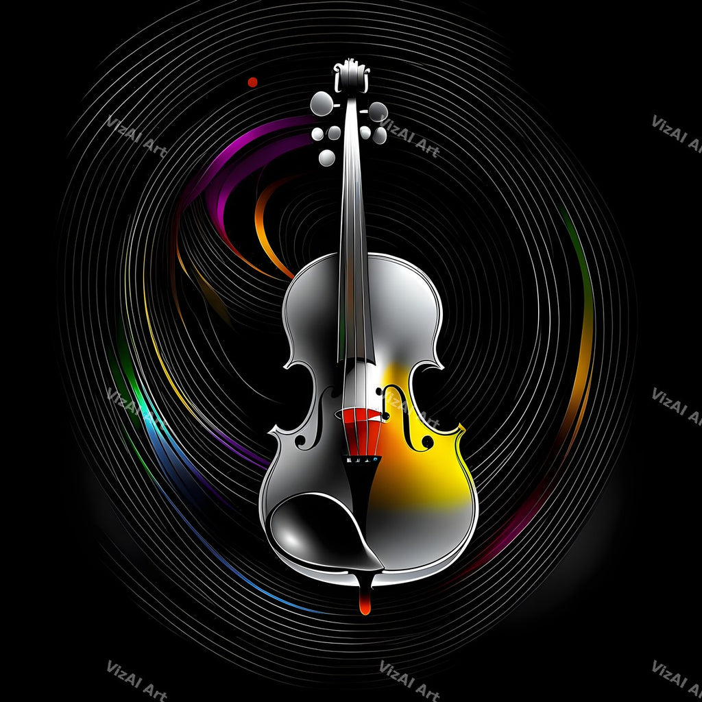 Neon Violin Art — print 8