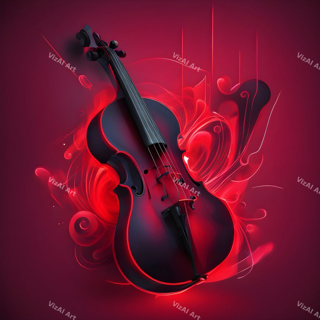 Neon Violin Art — print 12