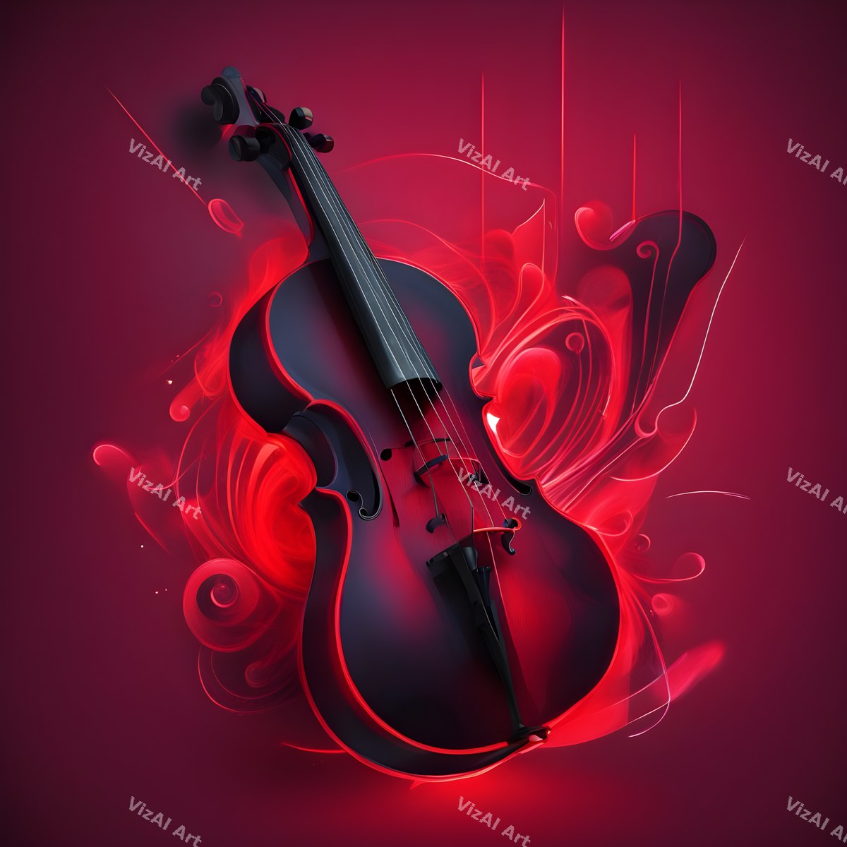 Neon Violin Art — print 12