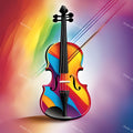 Pastel Swirl Violin Art — print 1