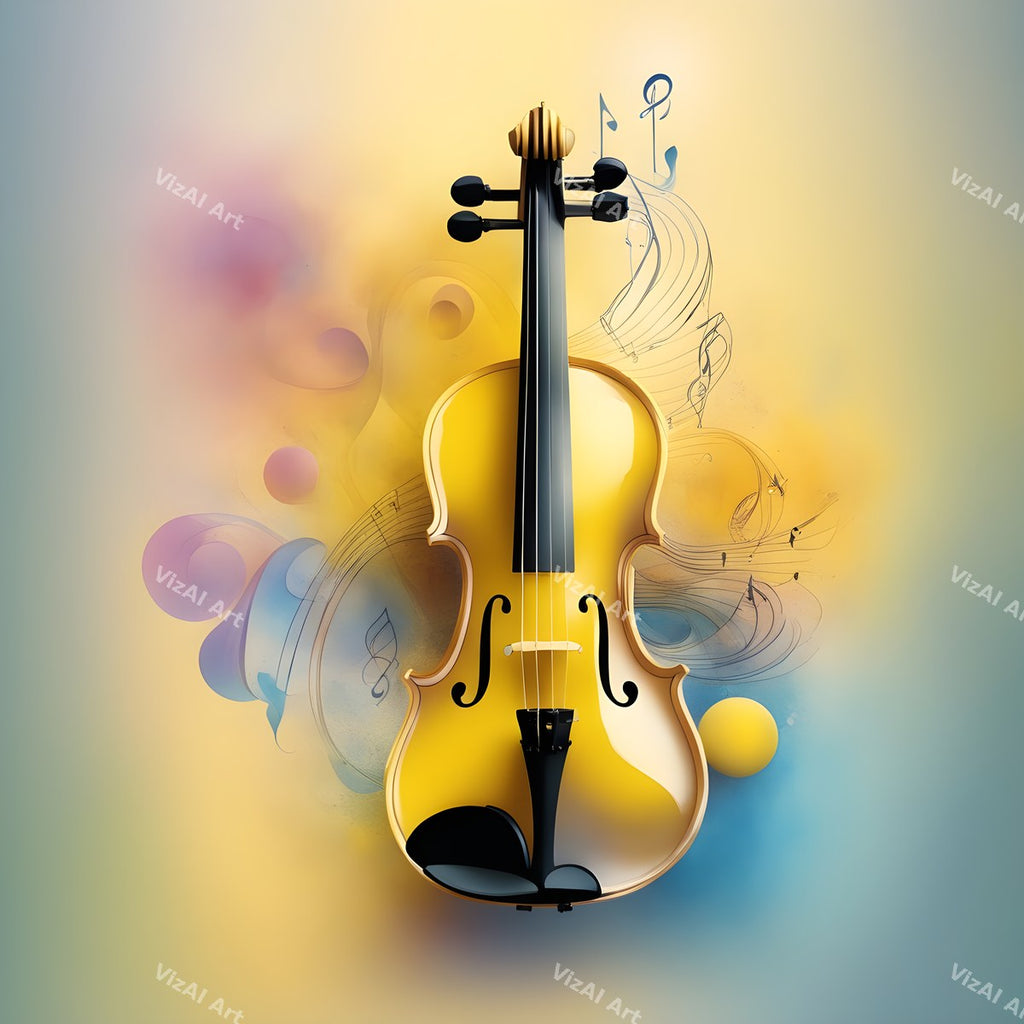 Pastel Swirl Violin Art — print 5