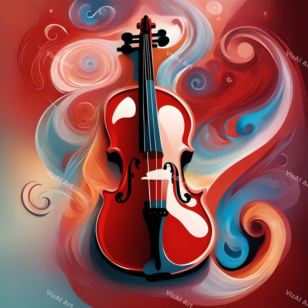Pastel Swirl Violin Art — print 7