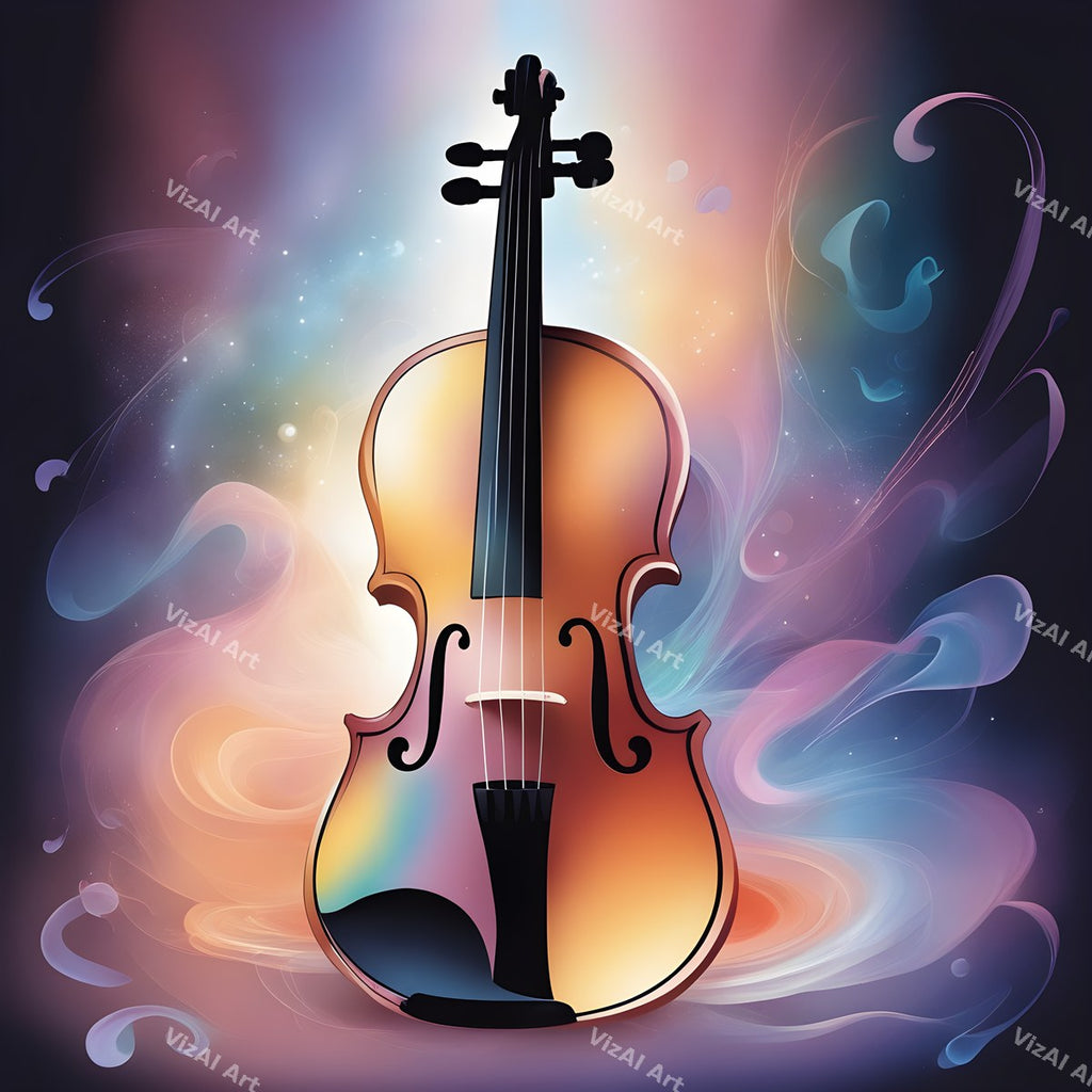 Pastel Swirl Violin Art — print 8