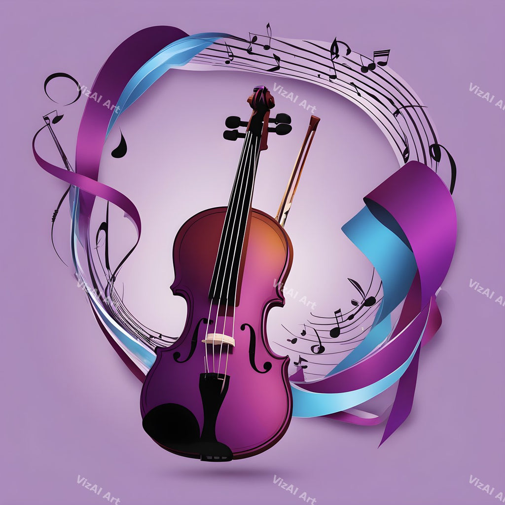 Pastel Swirl Violin Art — print 10