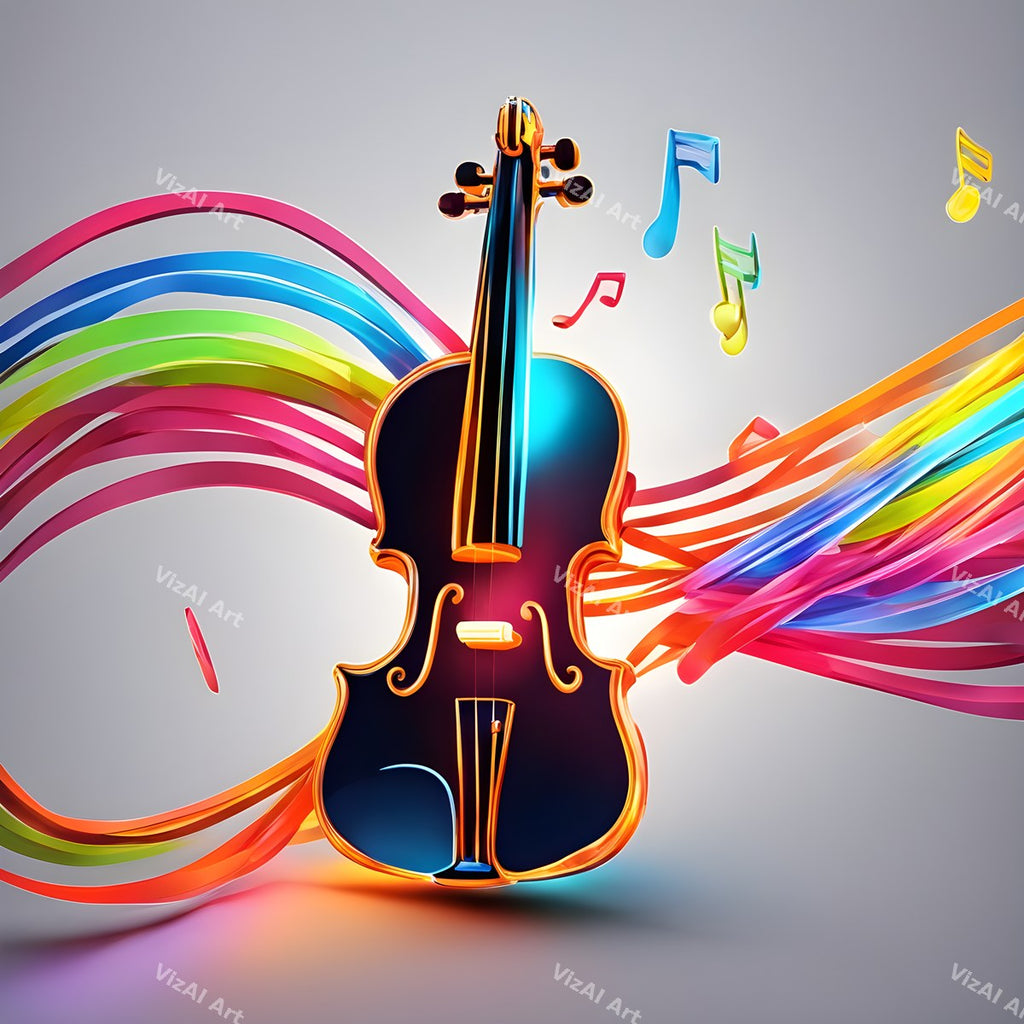 Pastel Swirl Violin Art — print 12