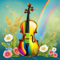 Butterfly & Bloom Violin Art — print 1