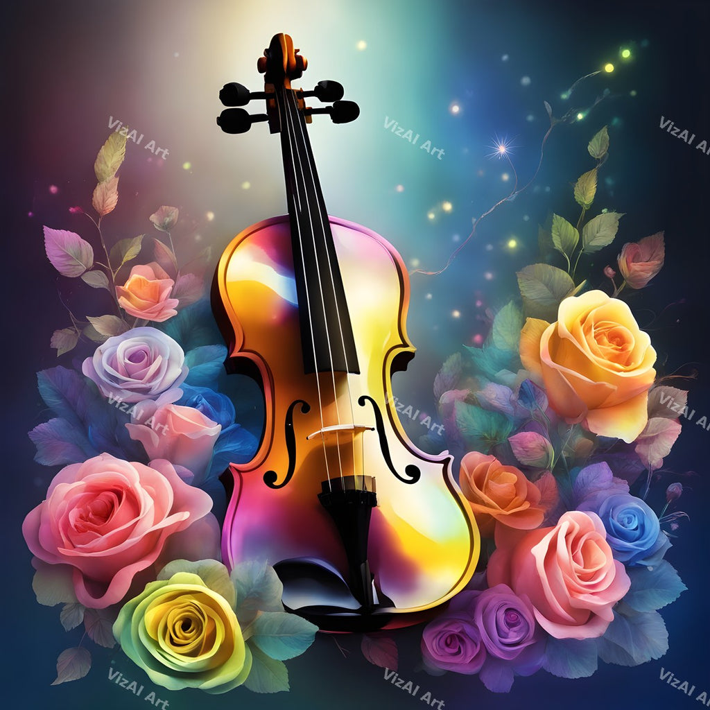 Butterfly & Bloom Violin Art — print 3
