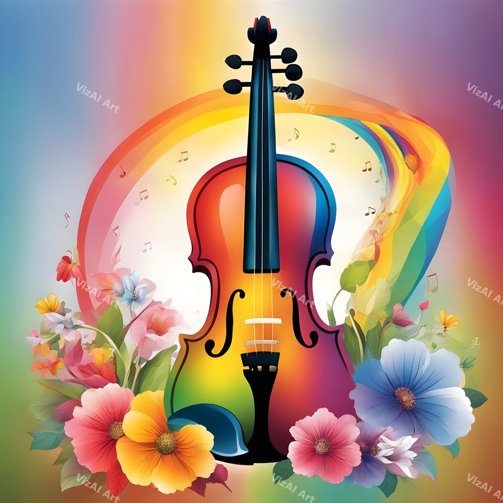 Butterfly & Bloom Violin Art — print 5