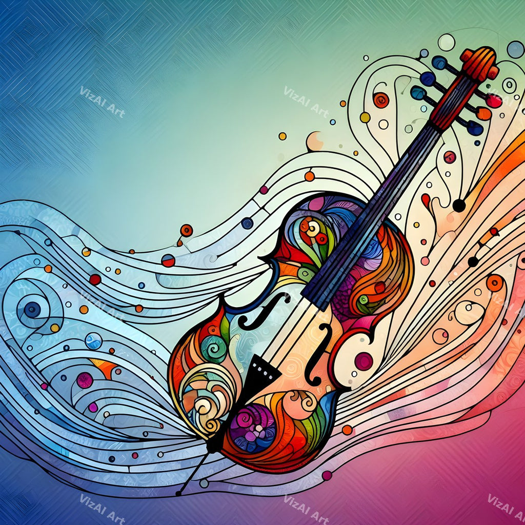 Butterfly & Bloom Violin Art — print 6