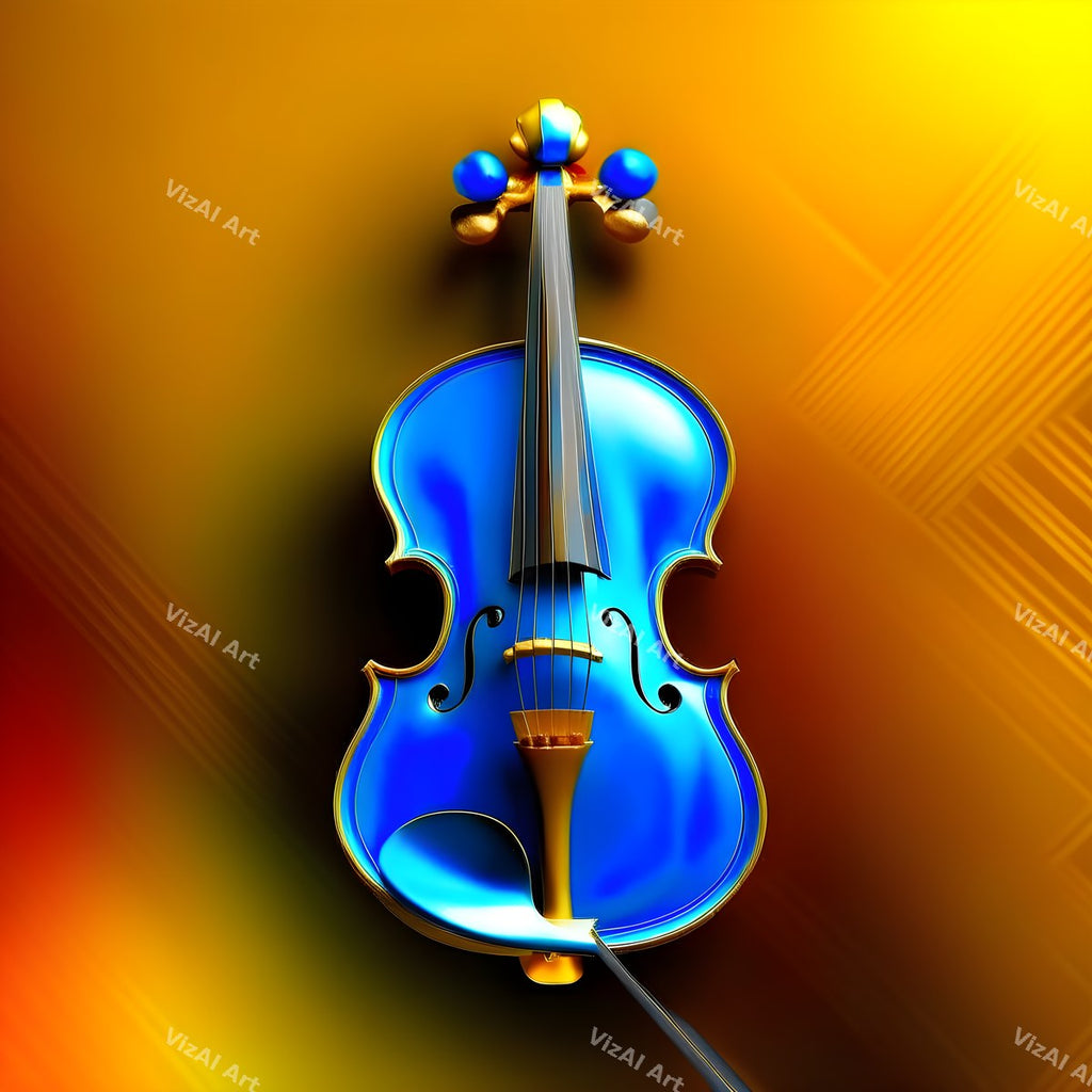 Fire & Gold Violin Art — print 2