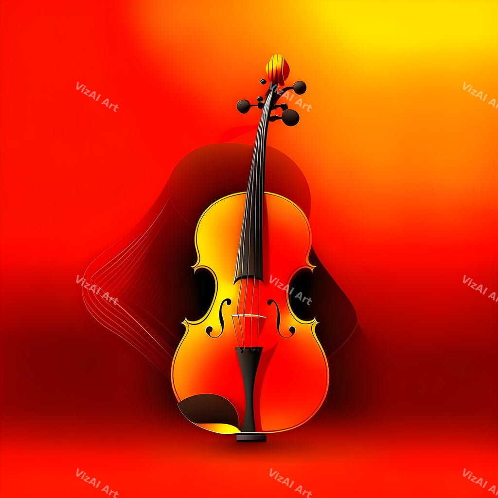 Fire & Gold Violin Art — print 3