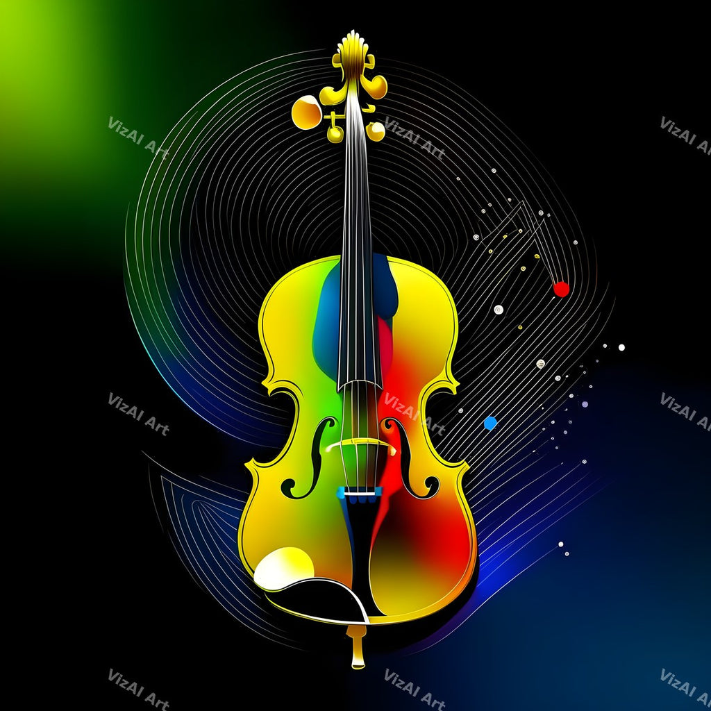Fire & Gold Violin Art — print 5