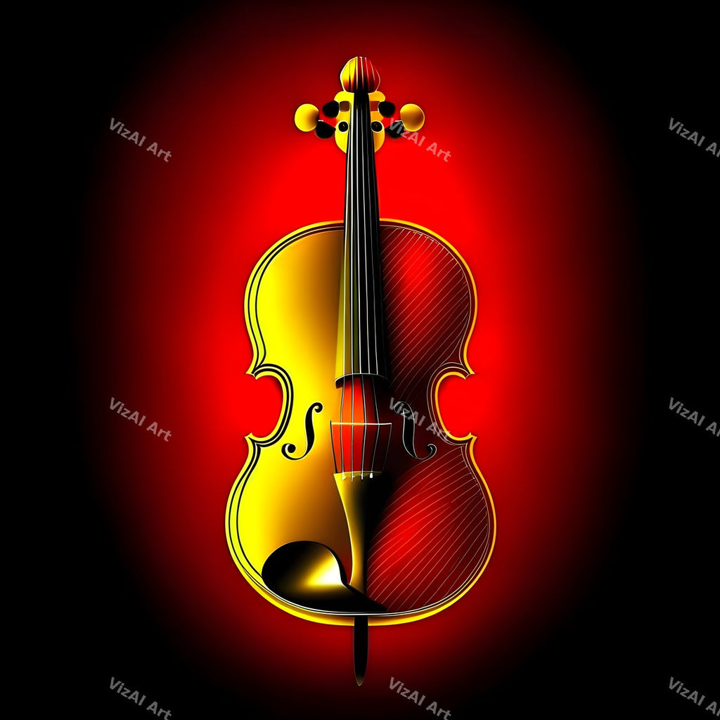 Fire & Gold Violin Art — print 6