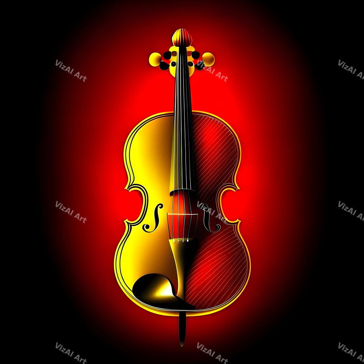 Fire & Gold Violin Art — print 6