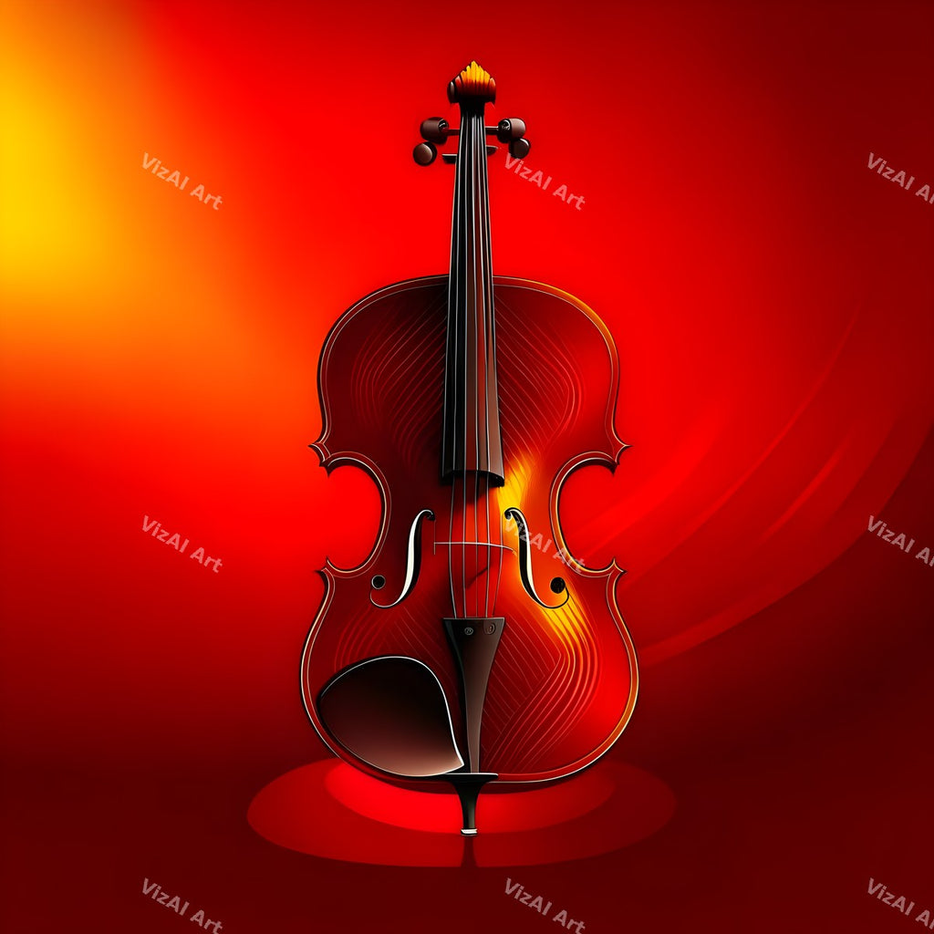 Fire & Gold Violin Art — print 8