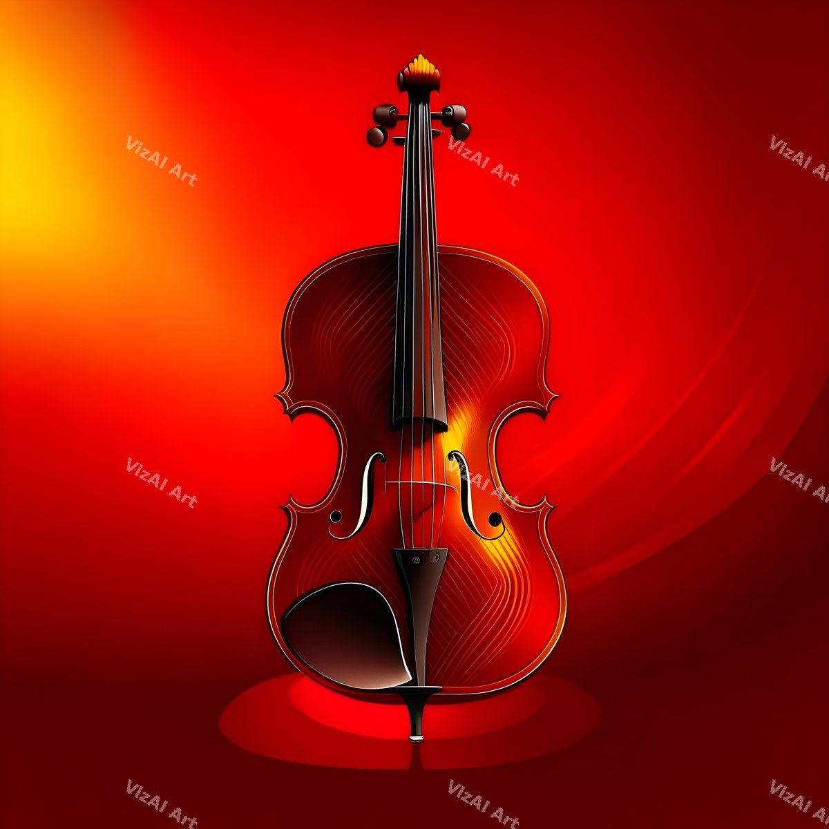 Fire & Gold Violin Art — print 8