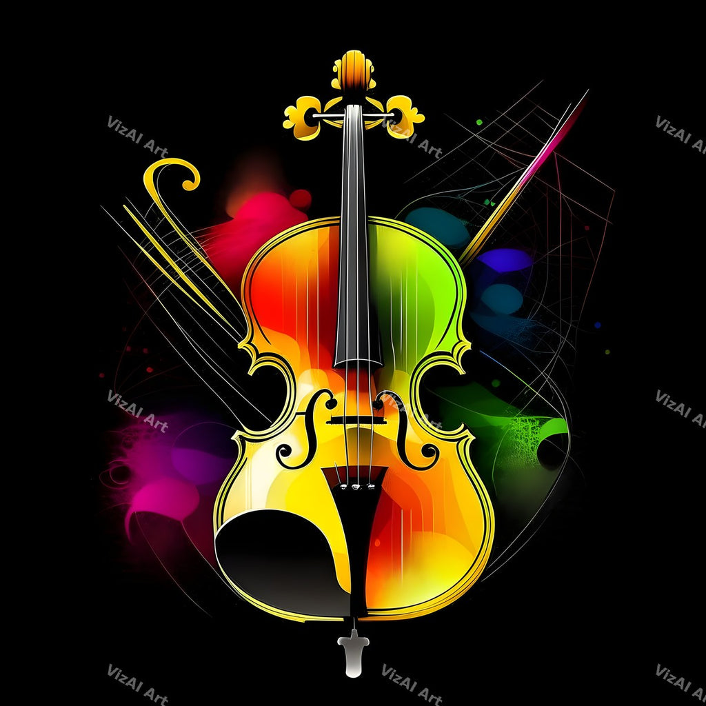 Fire & Gold Violin Art — print 10