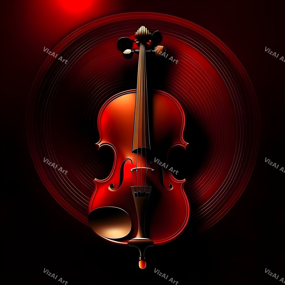Fire & Gold Violin Art — print 11