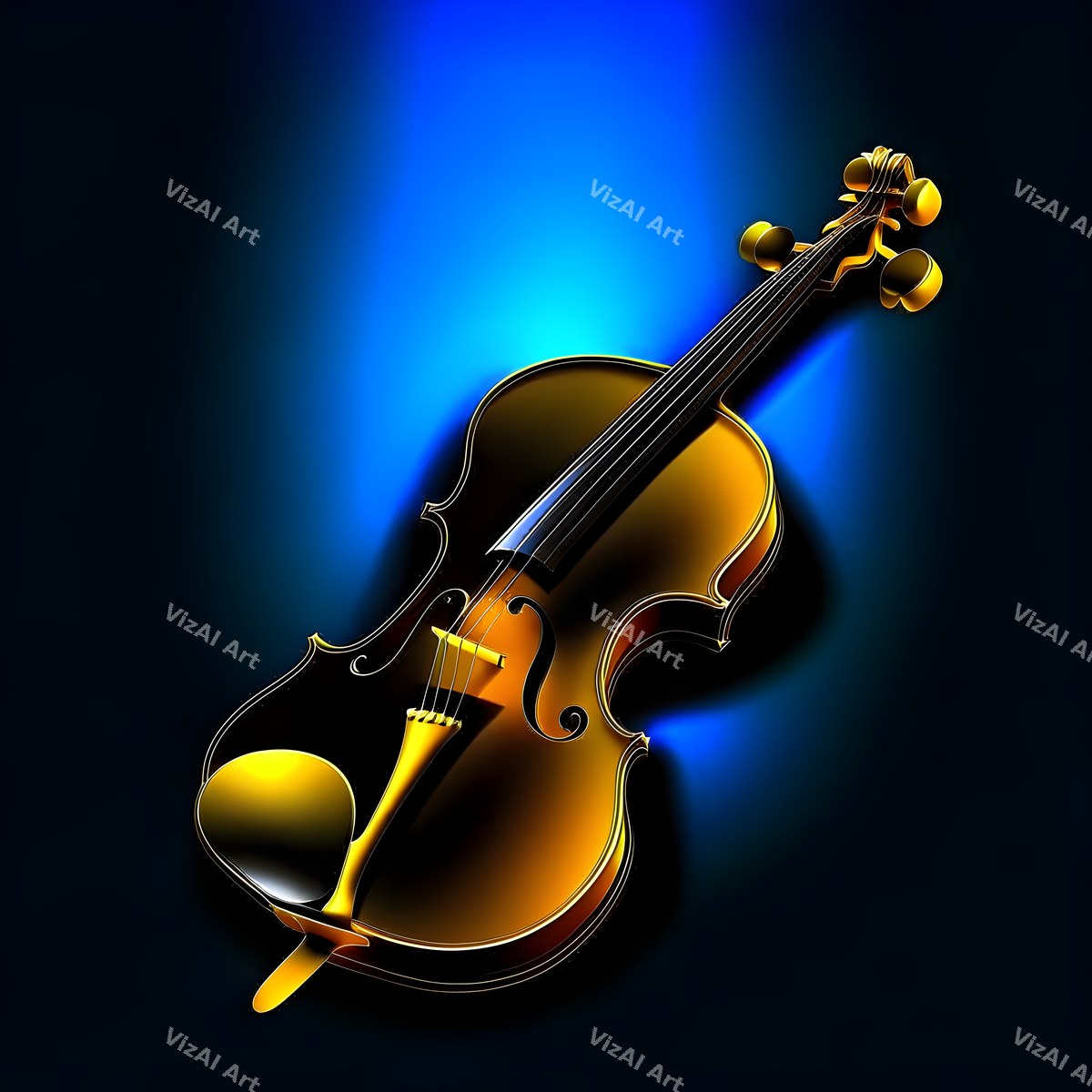Fire & Gold Violin Art — print 12