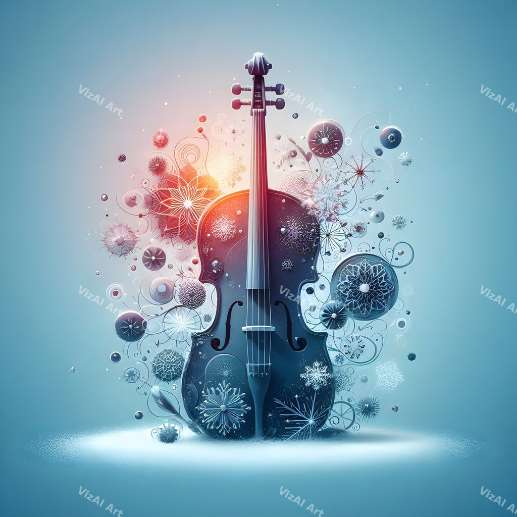 Crystal & Silver Violin Art — print 1