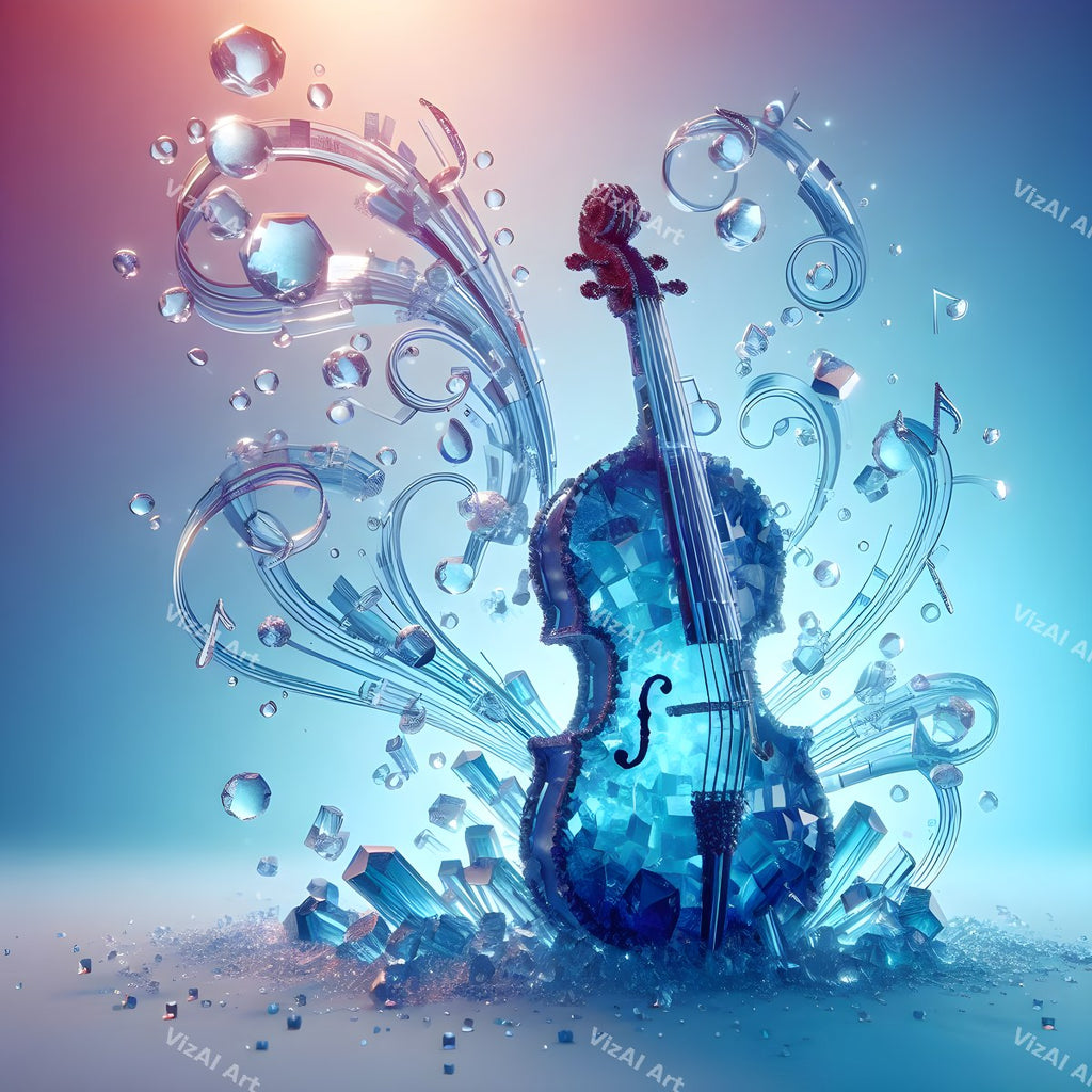Crystal & Silver Violin Art — print 4