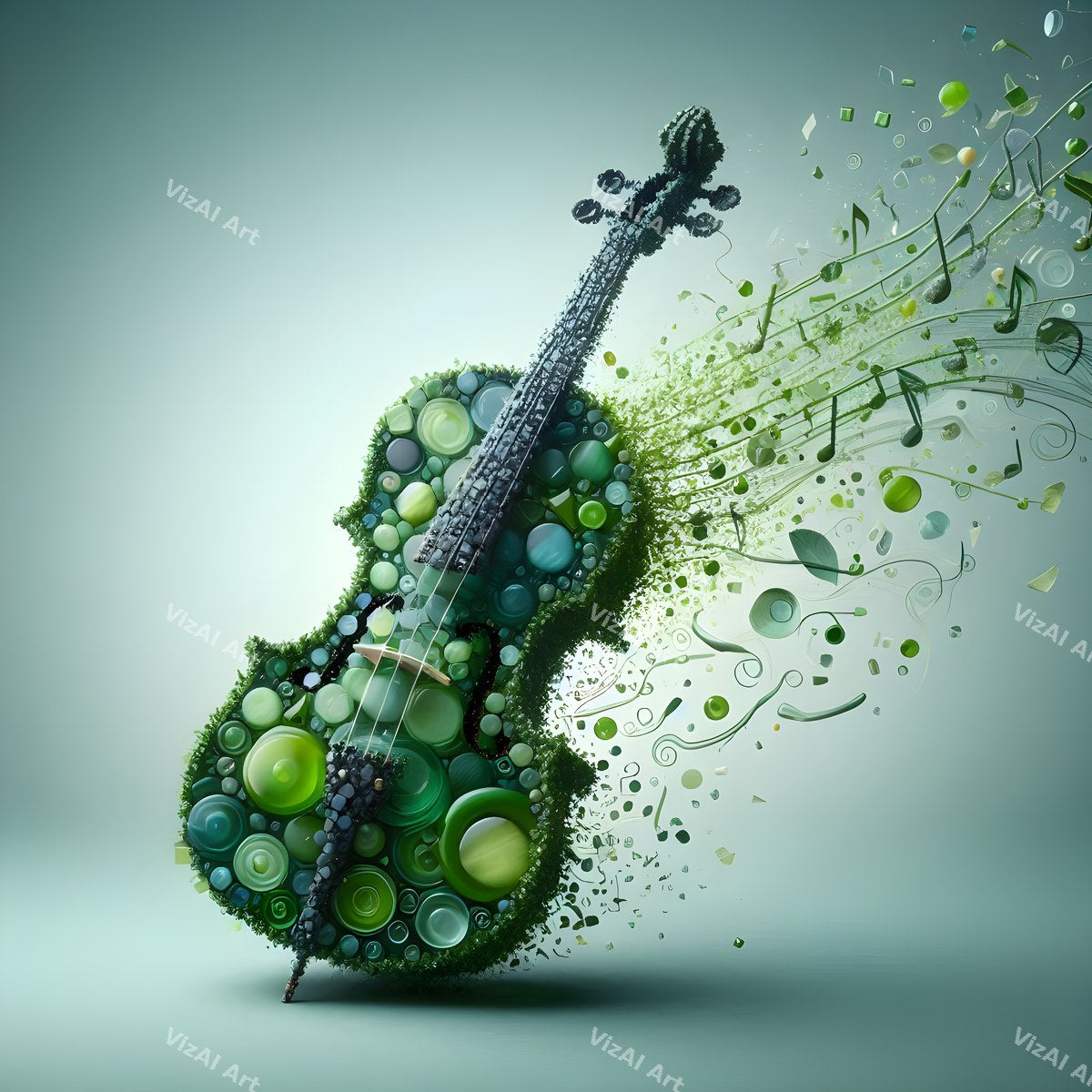 Crystal & Silver Violin Art — print 6