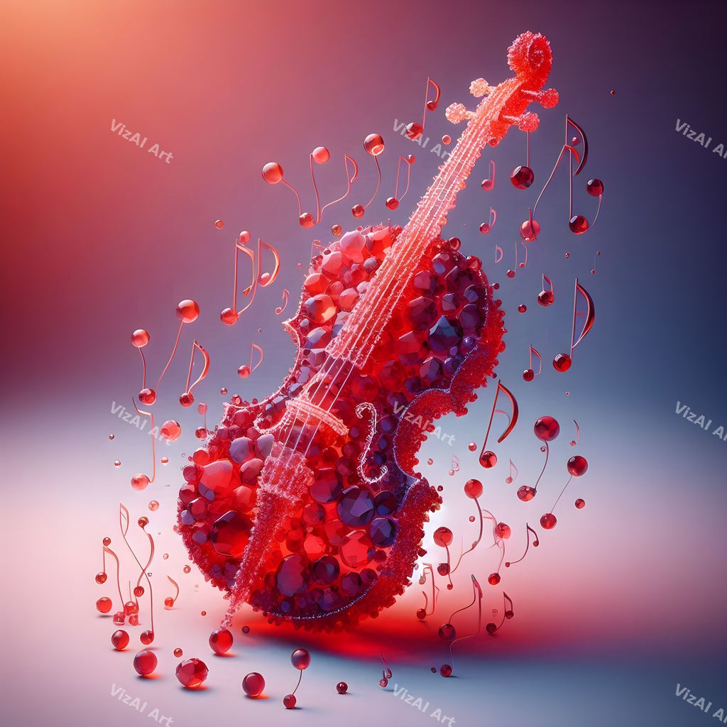 Crystal & Silver Violin Art — print 10