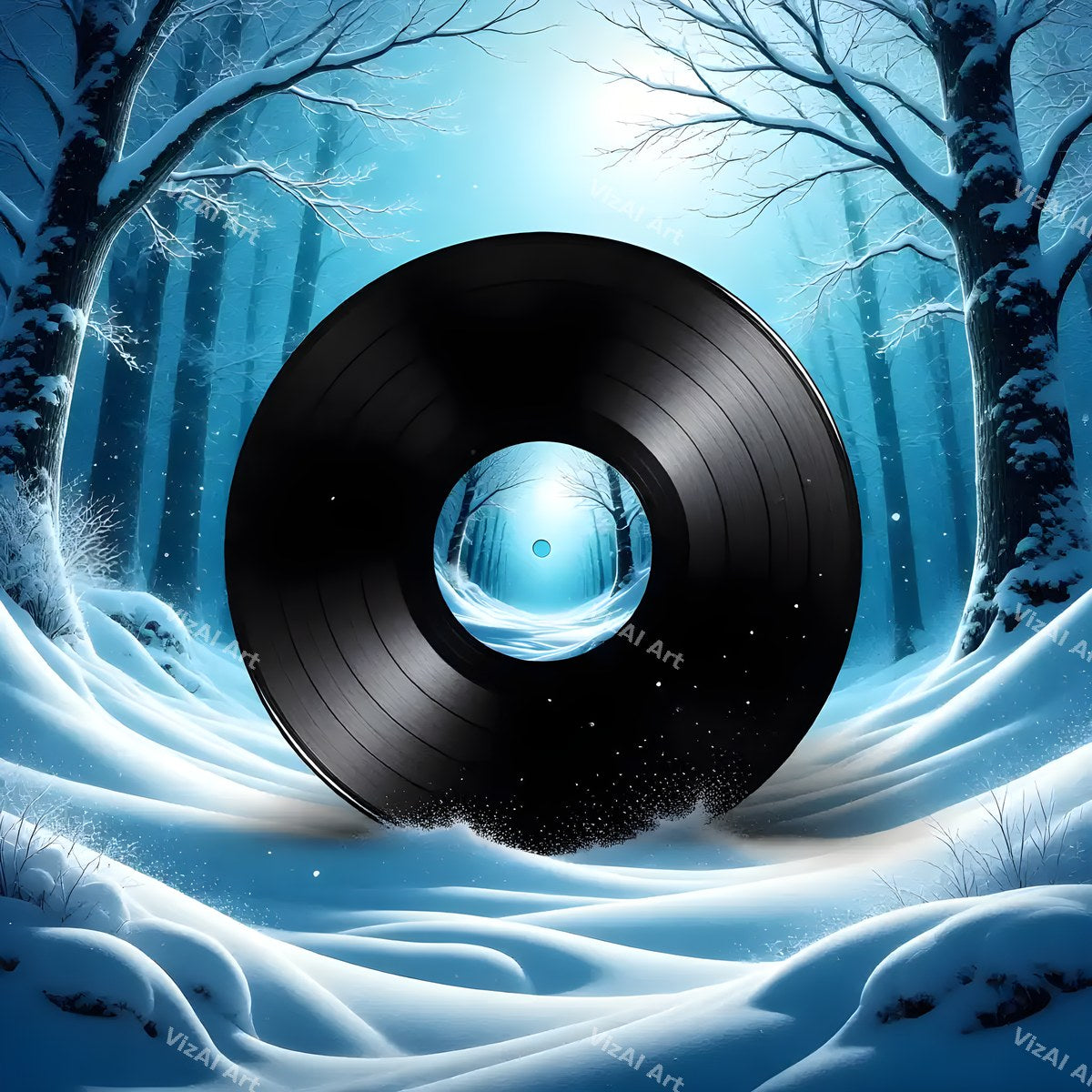 Winter Forest Instruments Music Art — print 3