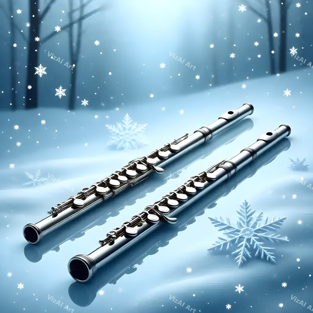 Winter Forest Instruments Music Art — print 8