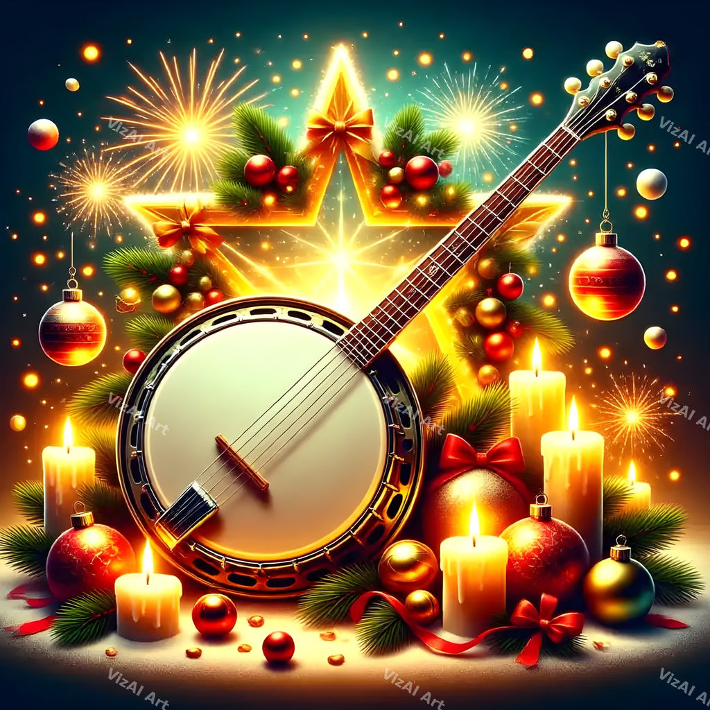 Christmas Instruments Music Art — print 7