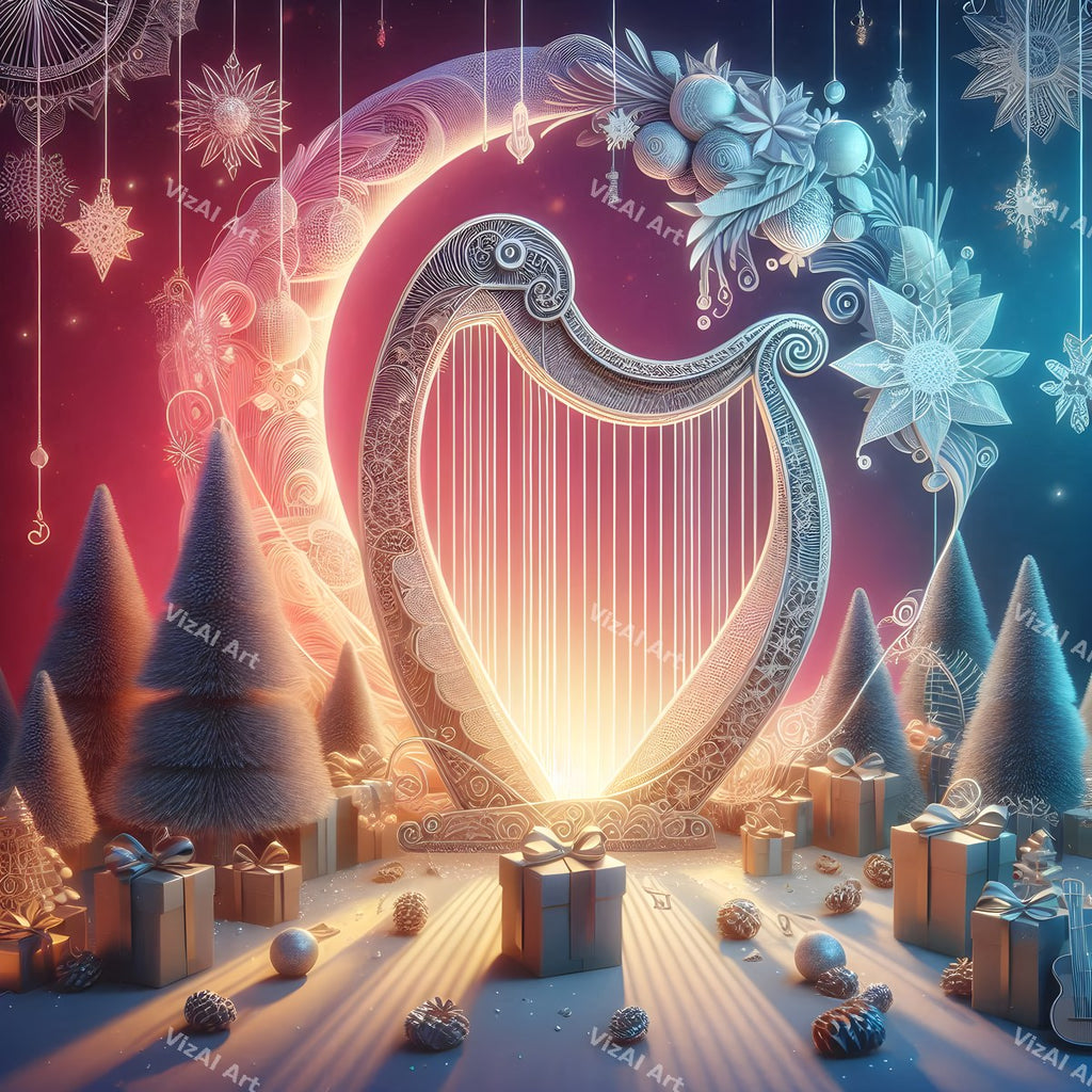 Christmas Instruments Music Art — print 9