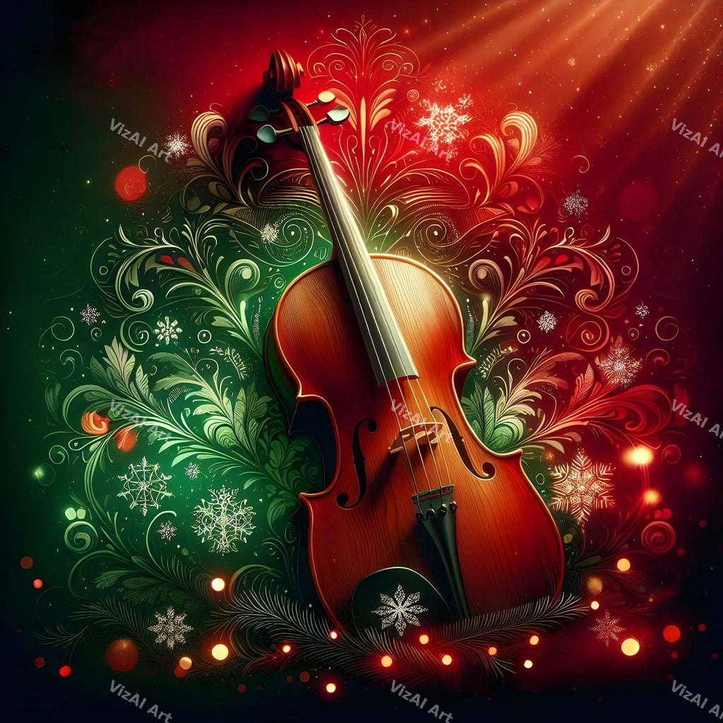 Christmas Instruments Music Art — print 10