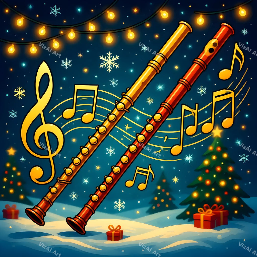 Christmas Instruments Music Art — print 12