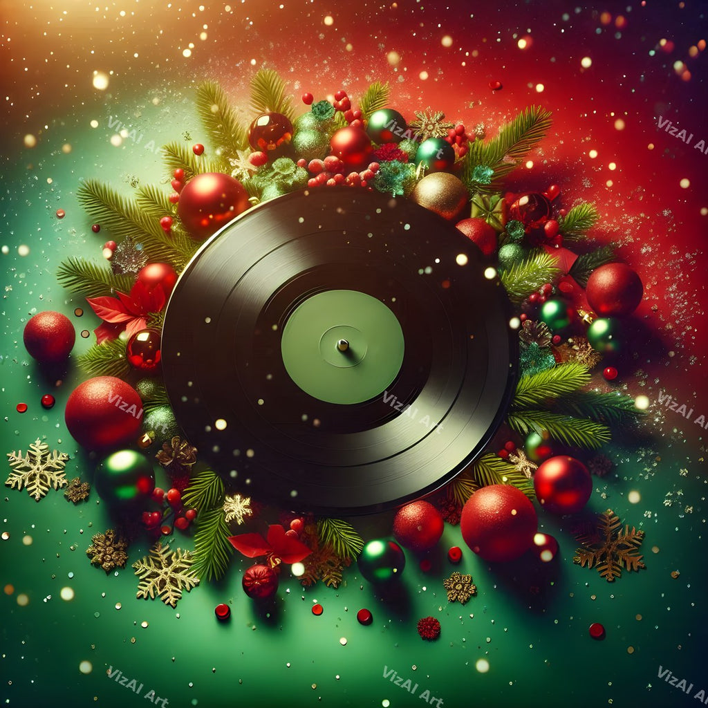 Christmas Retro Audio Music Art — print 7