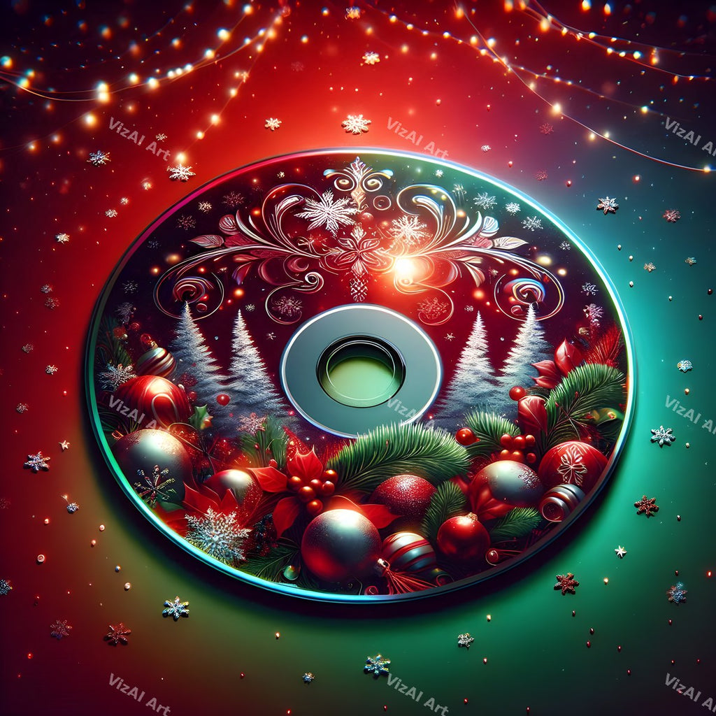 Christmas Retro Audio Music Art — print 8