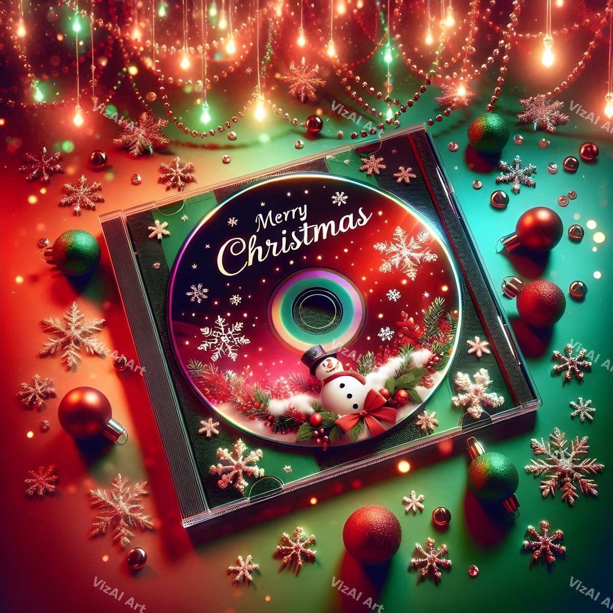 Christmas Retro Audio Music Art — print 9