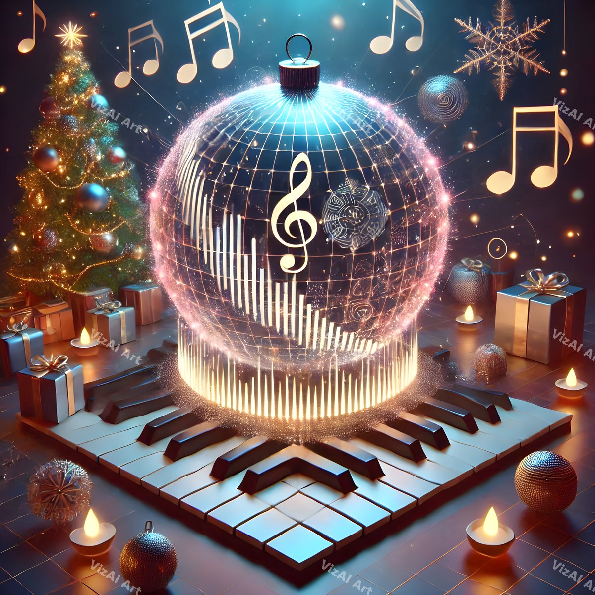 Christmas Sound & Sparkle Music Art — print 3