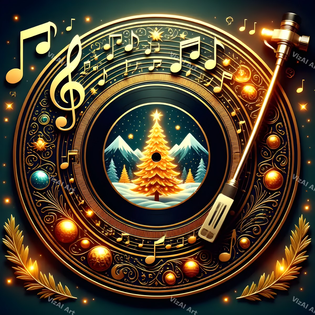 Christmas Sound & Sparkle Music Art — print 4