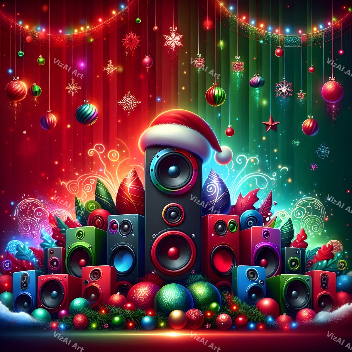 Christmas Sound & Sparkle Music Art — print 9