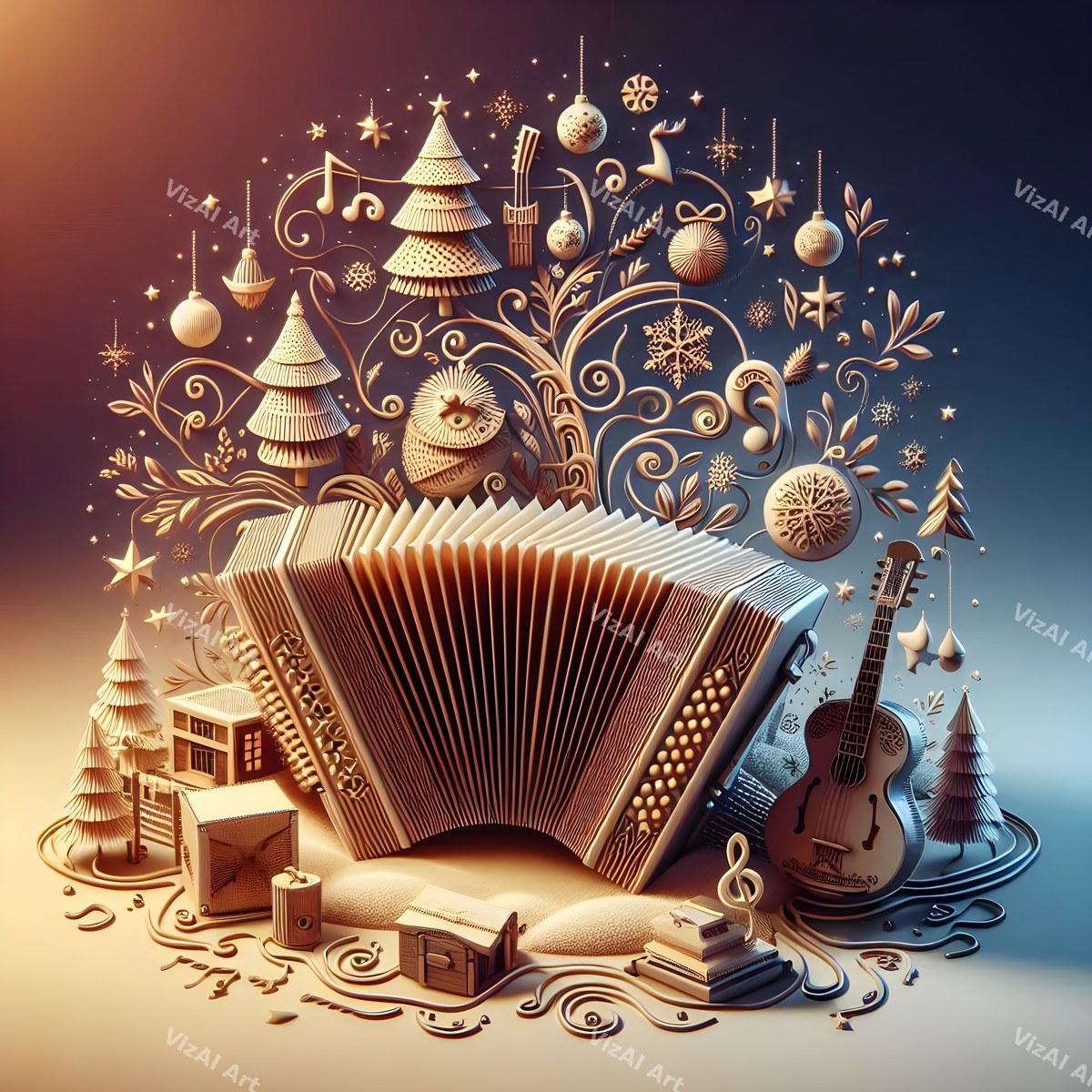 Christmas Sound & Sparkle Music Art — print 12