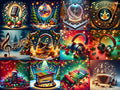 Christmas Sound & Sparkle Music Art — 12 Printable Prints