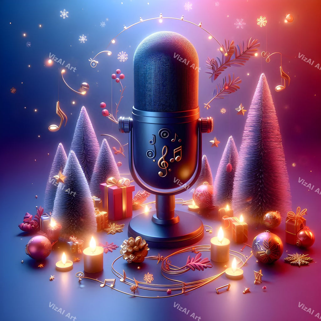Toyland Turntables & Speakers Christmas Music Art — print 11