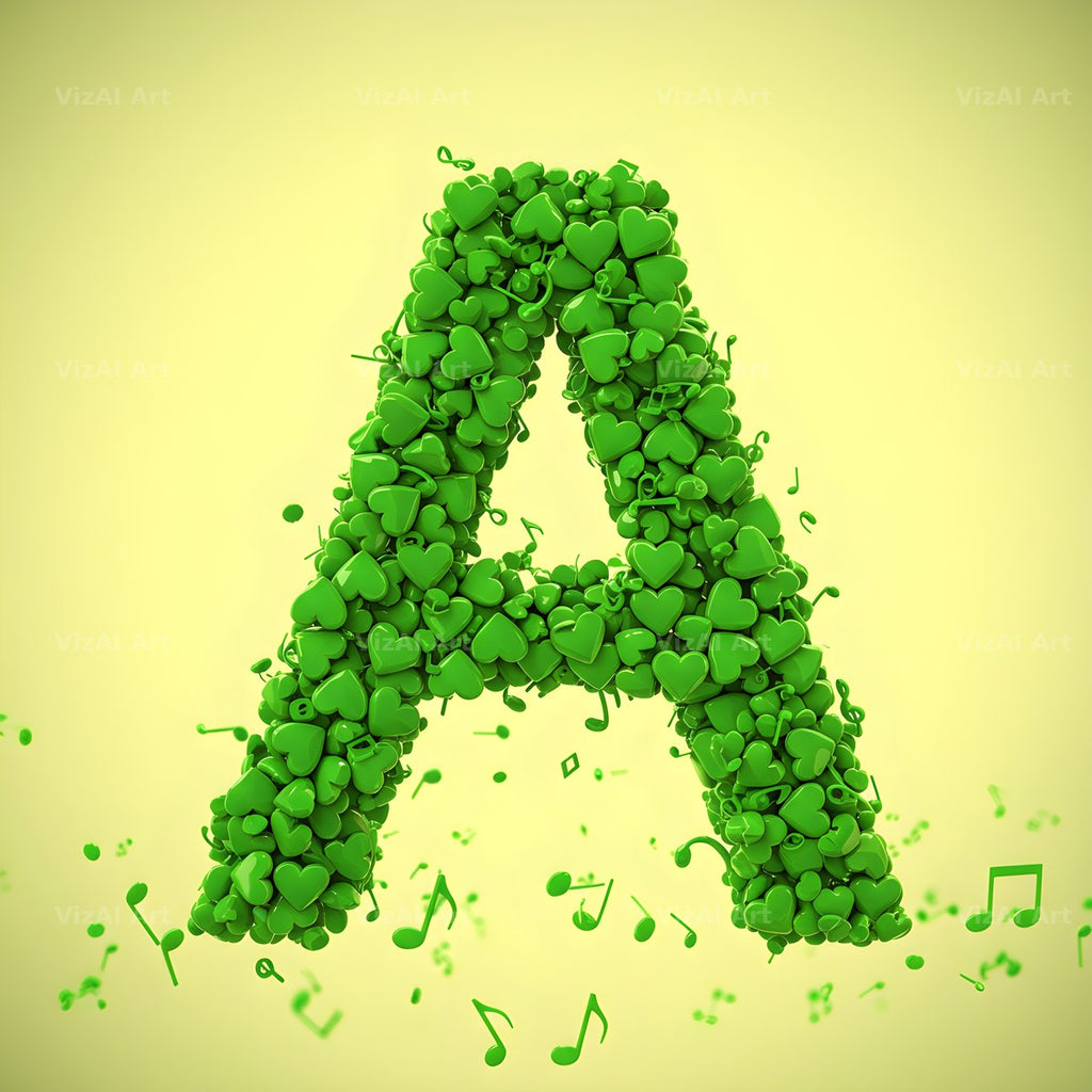 Moss Garden Note alphabet letter A