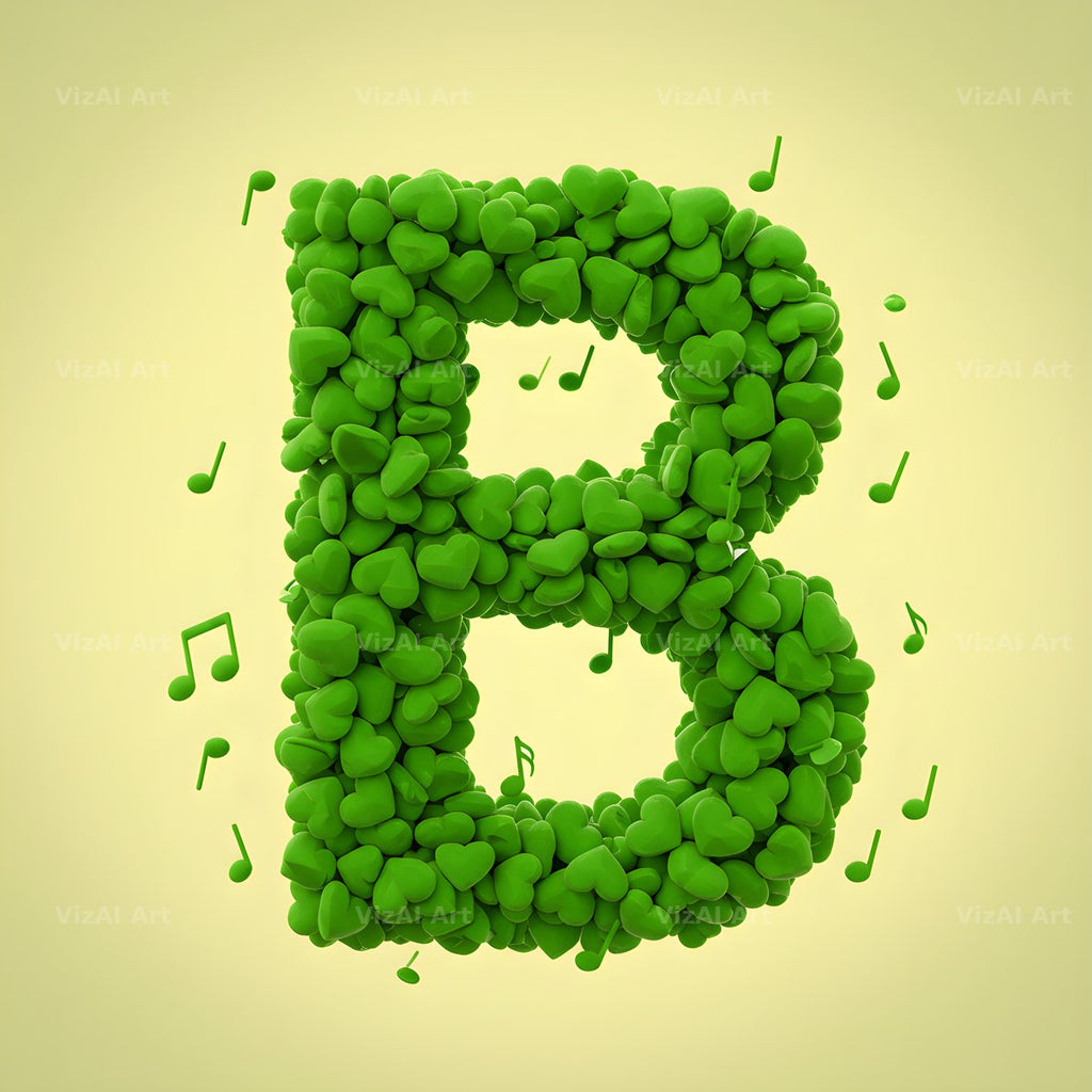 Moss Garden Note alphabet letter B