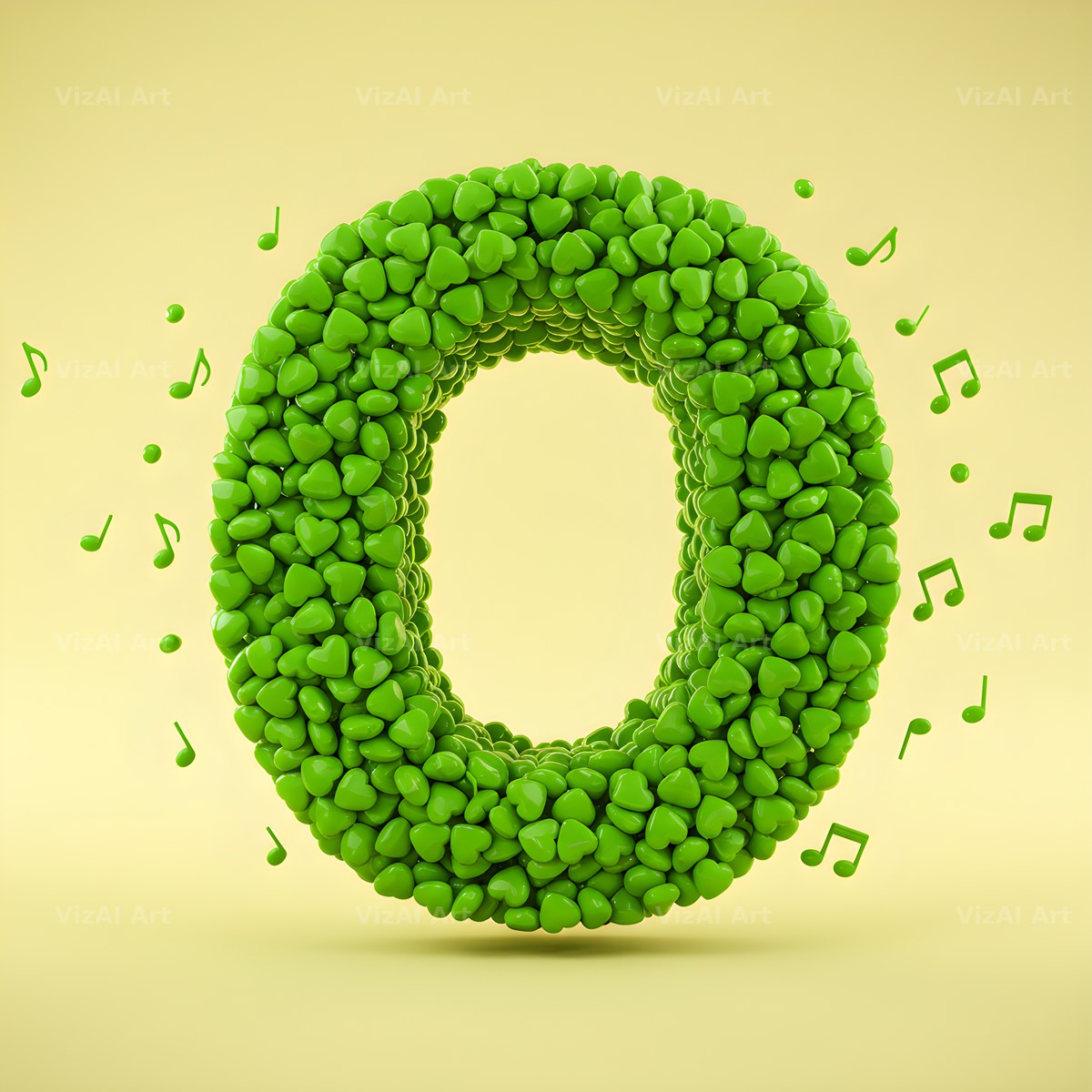 Moss Garden Note alphabet letter O