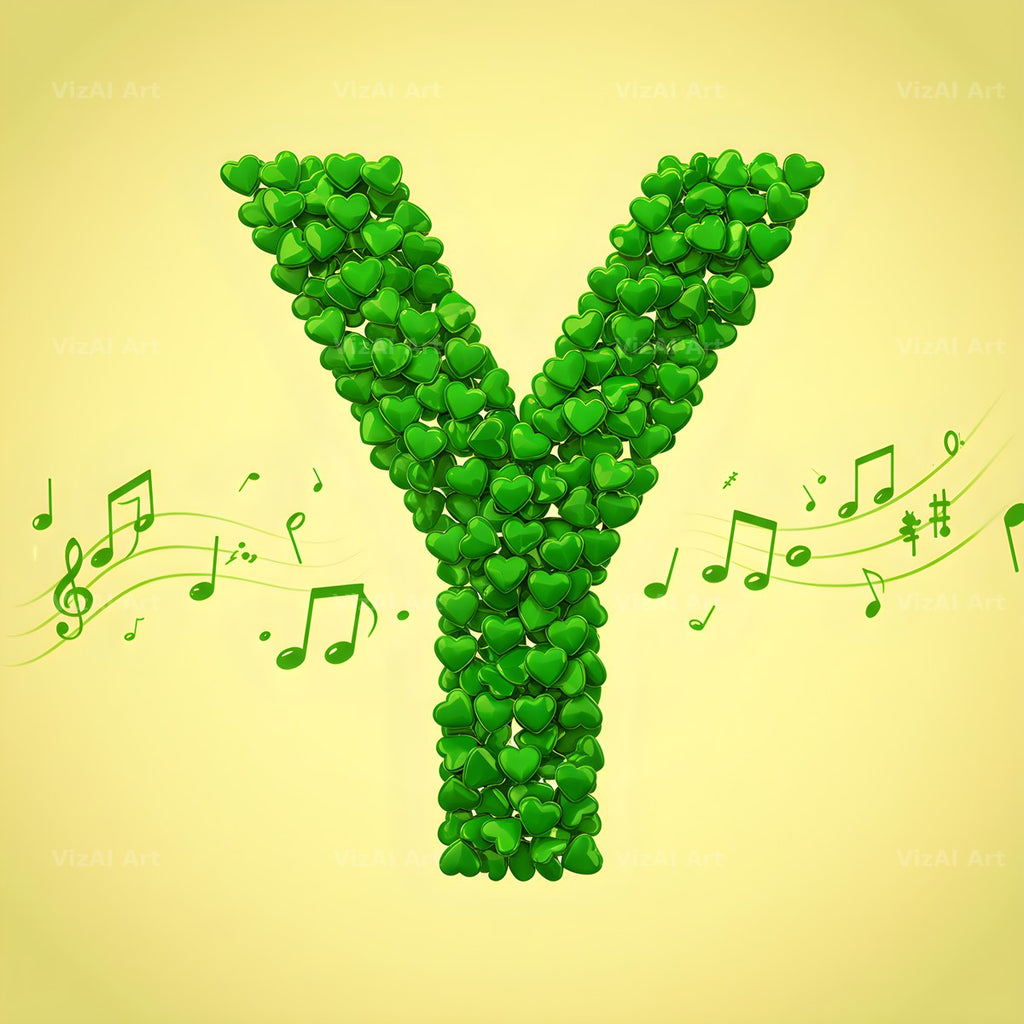 Moss Garden Note alphabet letter Y