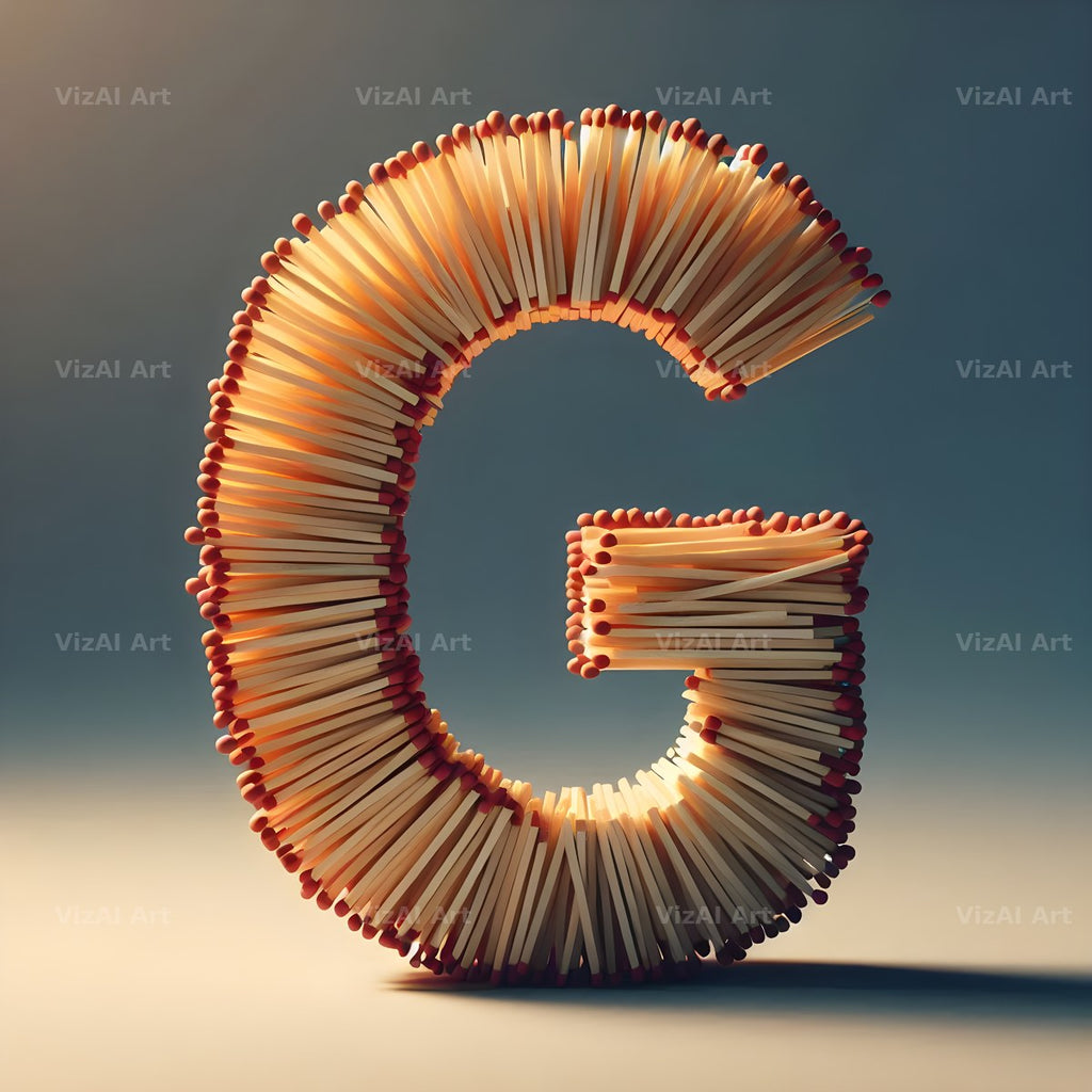 Matchstick alphabet letter G
